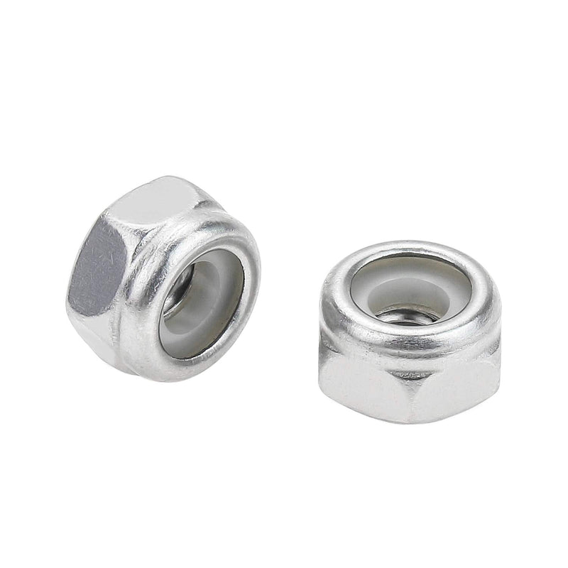 [Australia - AusPower] - 120 Pieces 10#-32 Nylon Insert Hex Lock Nuts, 304 Stainless Steel 10-32 (120 pcs) 