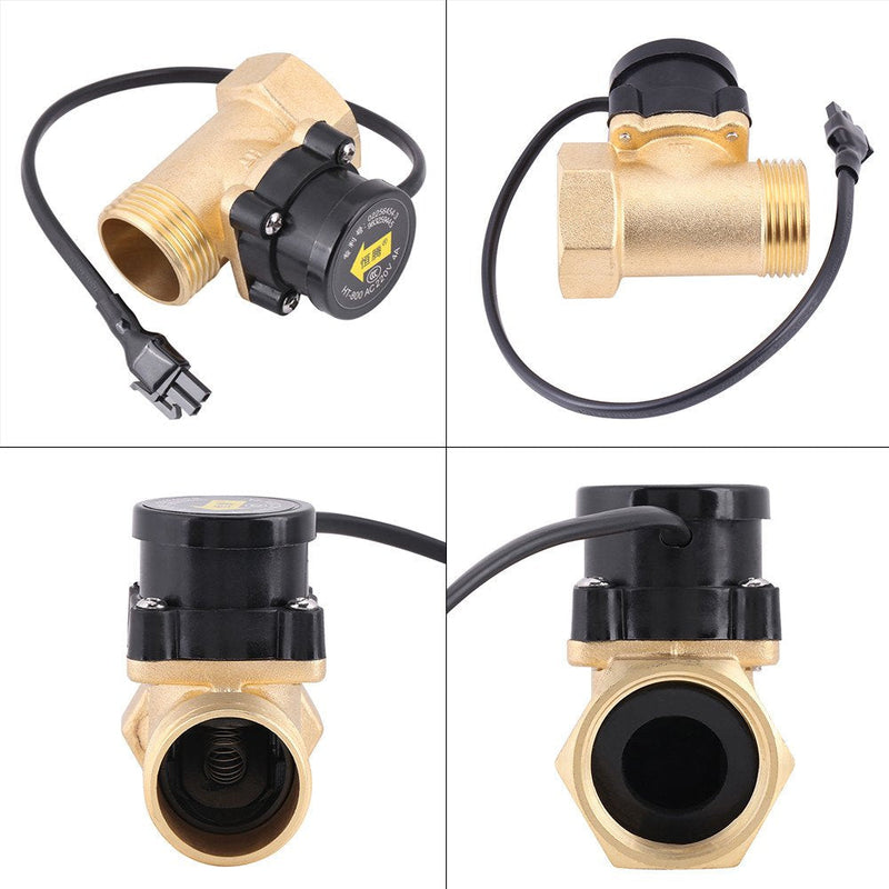 HT-800 G1 Thread 220V Magnetic Wate Sensor Switch Pipe Boosting Pump Laser Machine Automatic Electronic Switch Control for Shower Low Water Pressure Solar Heater Water Circulation