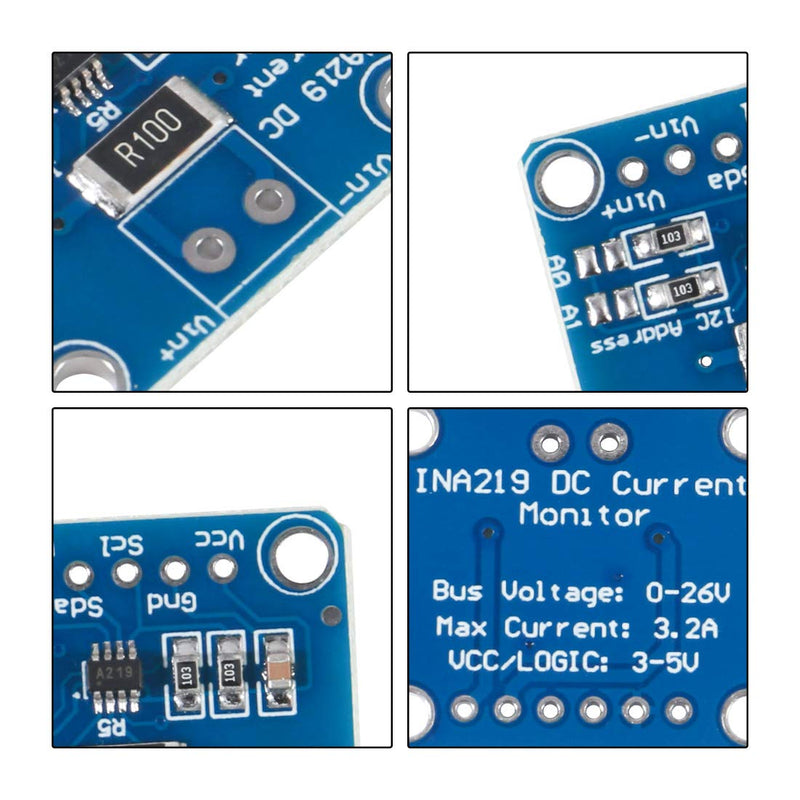 [Australia - AusPower] - AITRIP 5 pcs CJMCU-219 INA219 I2C Interface Bidirectional DC Current/Power Monitoring Sensor Module for Arduino Raspberry Pi 