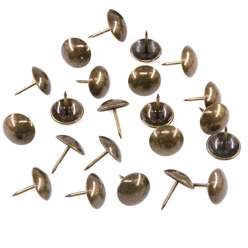 [Australia - AusPower] - Keadic 200Pcs [ 3/4" in Diameter ] Antique Upholstery Tacks Furniture Nails Pins Assortment Kit for Upholstered Furniture Cork Board or DIY Projects - Bronze 3/4"(200pcs) 