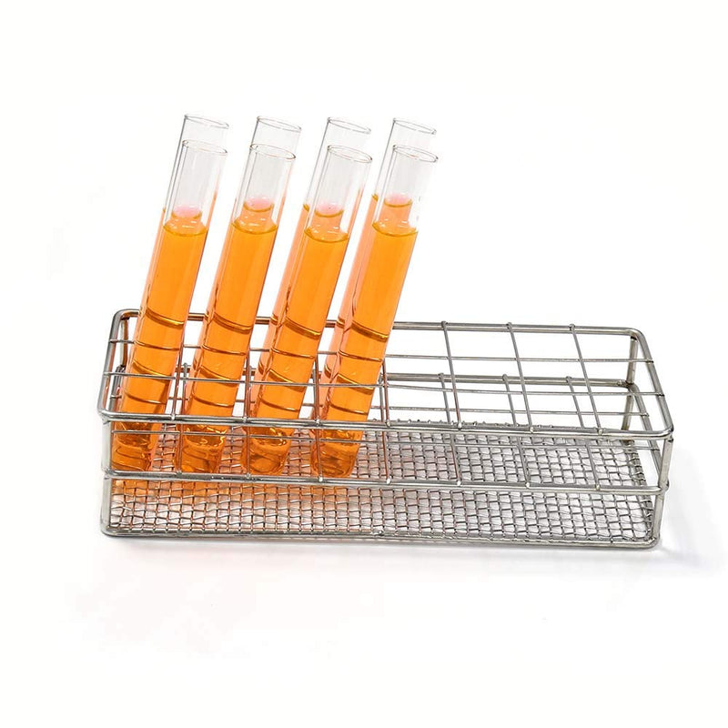 ULAB Stainless Steel Test Tube Rack, Wire Constructed, 24 Places, Suitable for Tubes of Dia.≤25mm, UTR1010 24 Holes, Stainless Steel
