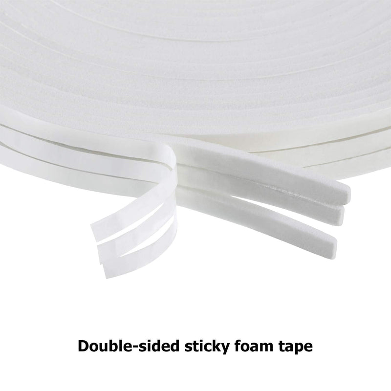 [Australia - AusPower] - 3 Rolls Double Sided Foam Tape PE Foam Adhesive Tape Sponge Soft Mounting Adhesive (1/4 Inch Wide by 32. 8 Feet Long Each Roll)(1/4 Inch Wide by 32.8 Feet Long Each Roll) 1/ 4 Inch Wide by 32.8 Feet Long Each Roll 