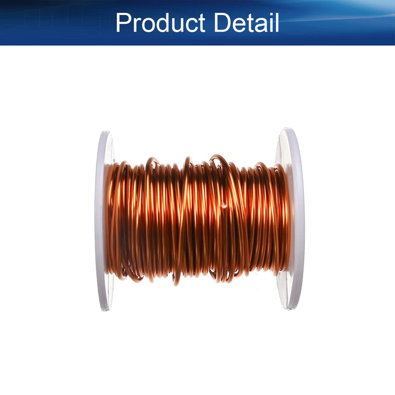 Heyiarbeit 14 AWG Magnet Wire Enameled Copper Wire Enameled Magnet Winding Wire 32.8 ft 0.0591" Diameter Temperature Rating 155? Magnetic Coil for Motors Transformers Inductors Inner Dia: 1.50mm,Length: 32Ft