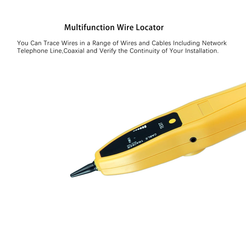 [Australia - AusPower] - Cable Tracker coaxial Wire Tracer Finder Tone Generator and Probe Tools Kit Continuity Tester Detector for Ethernet, Telephone, Speaker, Coax, Video, and Data Cables,RJ11,RJ12 