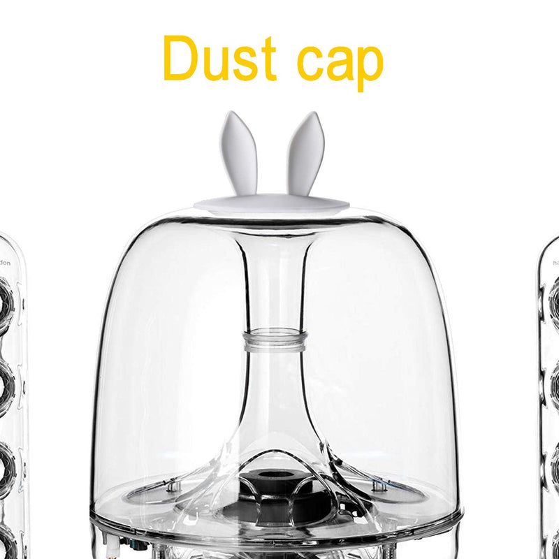 [Australia - AusPower] - HK Aura Studio 4 Speaker Anti-dust Cover - Silicone Lip for Harman Kardon Soundsticks 4 and Aura Studio 3 Bluetooth Transparent Speaker System (Rabbit White) 