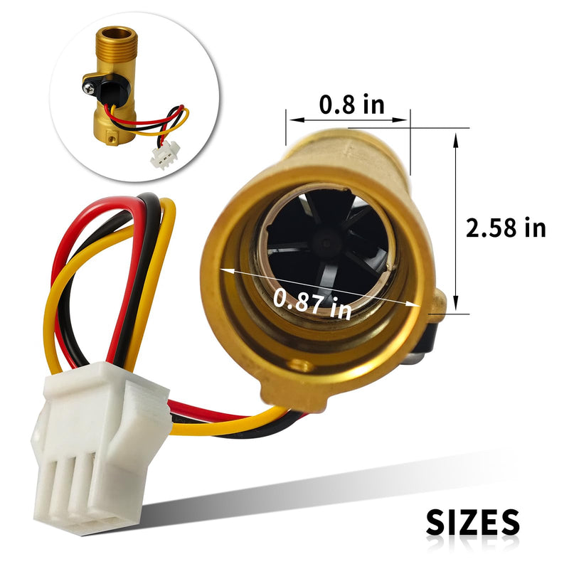 [Australia - AusPower] - 2022107584 Water Flow sensors for Girard RV tankless Water heaters Girard 2GWH-24 GSWH-2 Water heaters and Gas-Fired instantaneous Water heaters and rv Water Meter Replacement Parts 