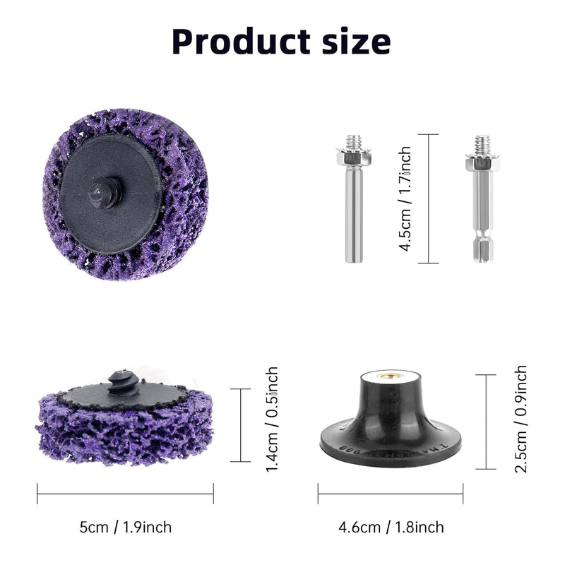 [Australia - AusPower] - DMJJSD® 19 x 2 Inch CSD Disc, Grinding Disc, Coarse Cleaning Disc, Cleaning Disc Set, CSD Disc Drilling Machine for Surface Processing, Polishing, Rust Removal, Welds Remote, 50 m 