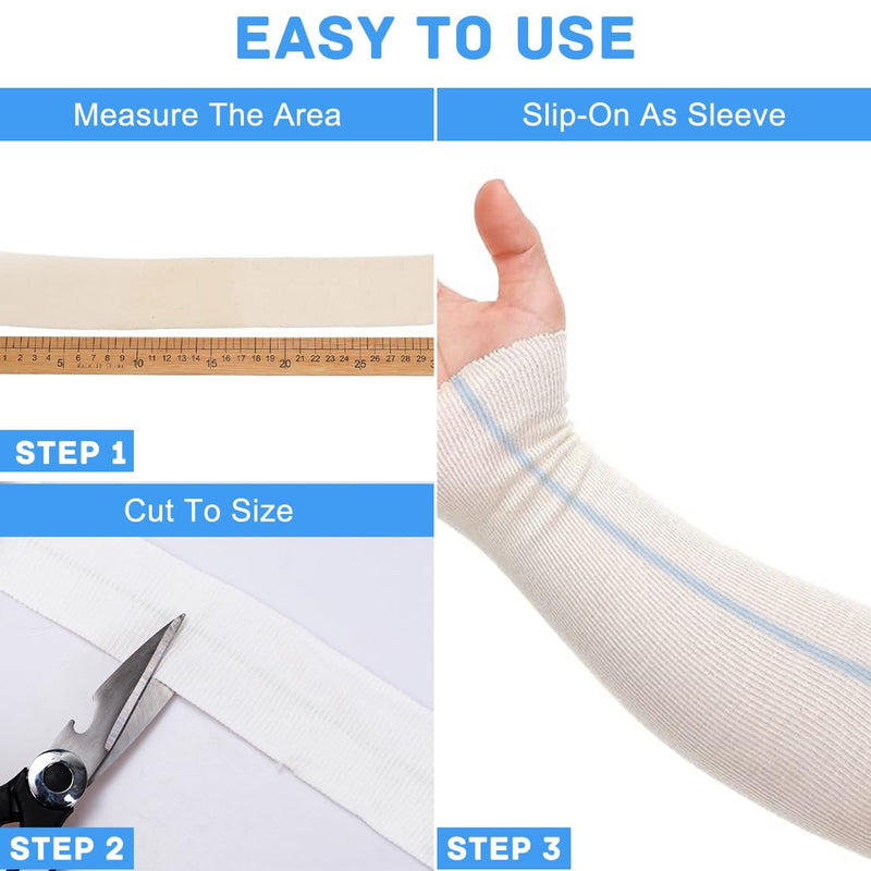 [Australia - AusPower] - Elastic Tubular Support Bandage Comfortable Cast Stockinette Tubing Compression Tube Sleeve Bandages for Arm Leg Knee (3 Inch x 5.47 Yard) 