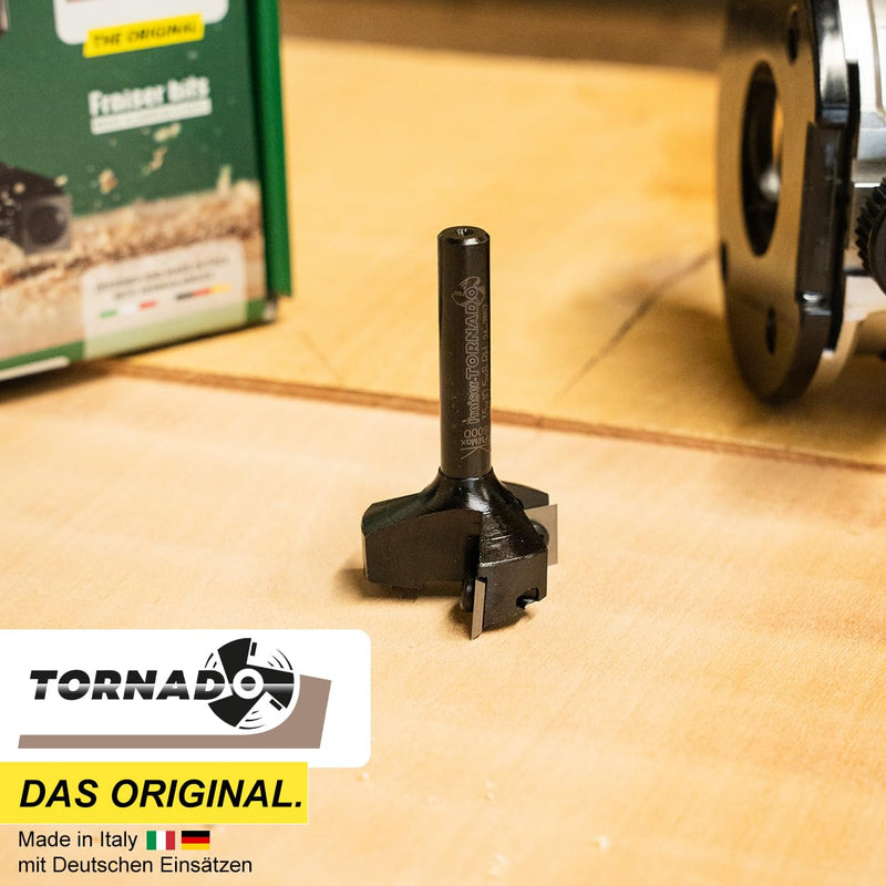 [Australia - AusPower] - Tornado Fraiser Face Cutter 8 mm Shank for Wood Diameter 35 mm with 3 Interchangeable Carbide Blades Coated 10.5 x 10.5 mm Cutter for Router (D = 35 I = 10.5 S = 8) D=35 I=10.5 S=8 tornado 