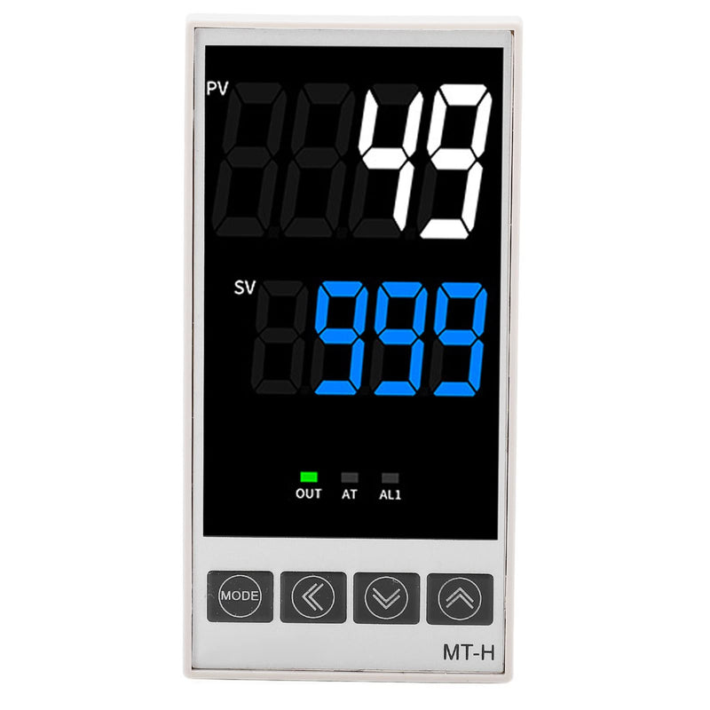 [Australia - AusPower] - PID Temperature Controller Kit, High Voltage 100ACV to 240ACV Digital Display Universal Thermostat with SSR Solid State Relay, Support K, J, E, N Thermocouple (48 X 96mm) 48 X 96mm 