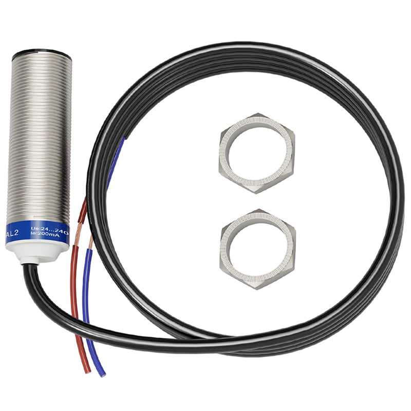 [Australia - AusPower] - XS618B1MAL2 Universal Inductive Proximity Sensor, 2-m Electrical Cable, 2-Wire AC/DC Wiring for PNP or NPN Input, NO Contact Output, Embedded Installation, Multi-Function 