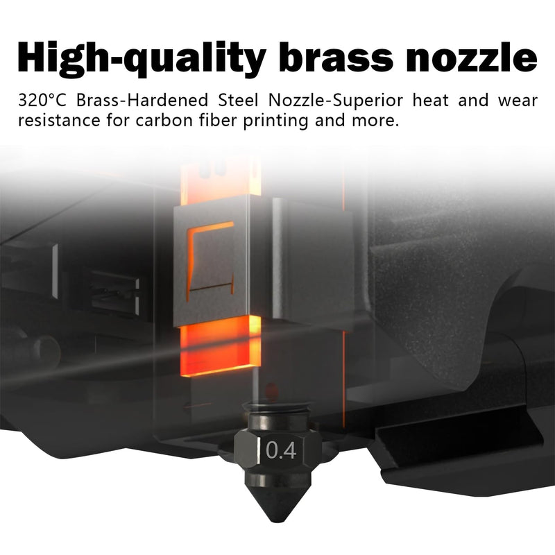 HzdaDeve 2PK 0.4MM Hardened Steel Ceramic Hotend for Centauri Carbon/Centauri Print Head Extruder Kit Hot End with Extra 0.2MM 0.4MM 0.6MM Hardened Nozzles 2PK Silicone Cover and 2PK Nozzle Brushes