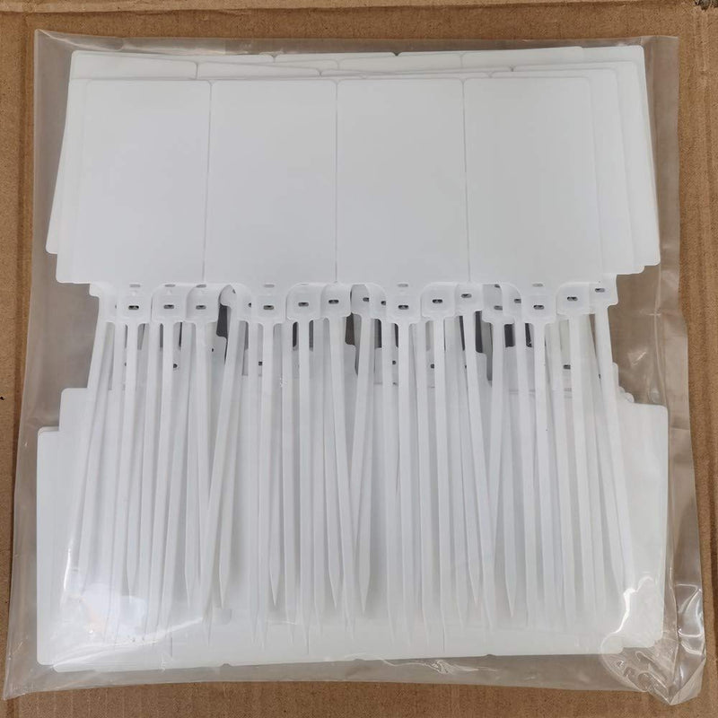 Plastic Seals Shipping Tags Logistics Use Big Sign Tie Large Label Tie, 255 mm Total Length, Package of 100 pcs (White) White