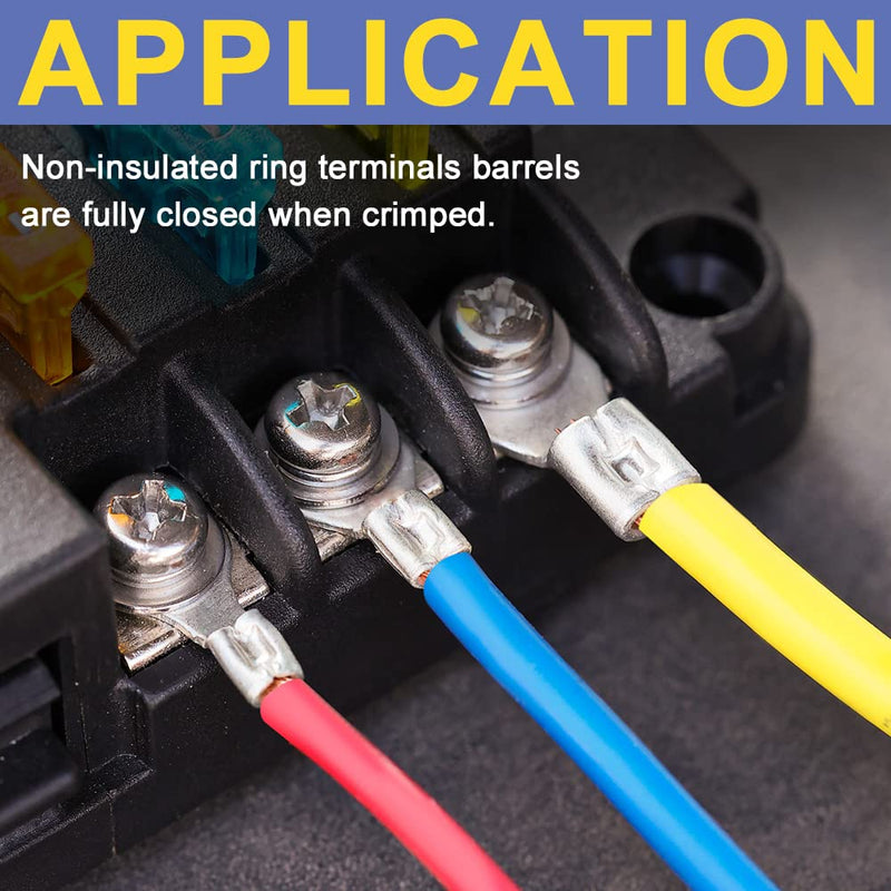 [Australia - AusPower] - haisstronica 50pcs #10 Ring Terminals,AWG 12-10 Brazed Seam Non-Insulated Copper Wire Connectors AWG12-10 #10 Ring 50pcs 