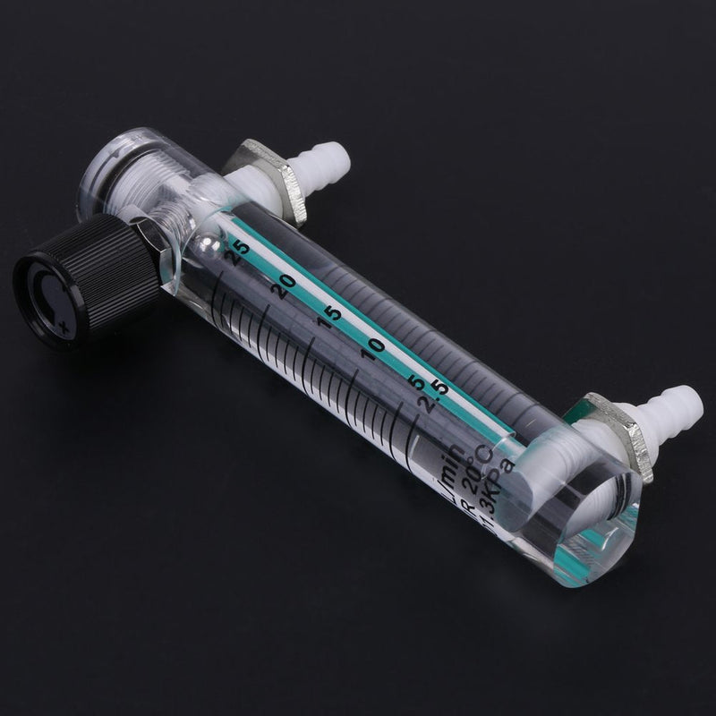 Yosoo Health Gear Air Gas Flow Meter 2.5-25LPM with Control Valve Floating Body Flow Meter for Oxygen