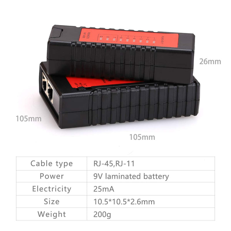 [Australia - AusPower] - NF468 Tester Fault Locator RJ45 RJ11 Cable Tracker Network Cable Tester Network Ethernet LAN Network Test Tool 