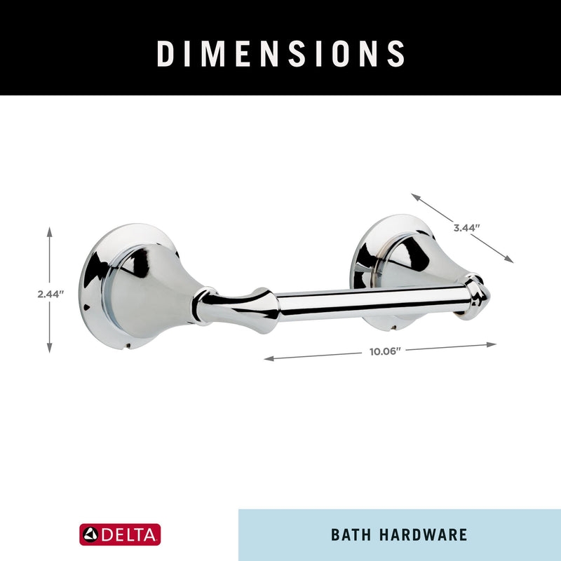Delta Pivoting Toilet Paper Holder | Polished Chrome | Wall Mount | Linden Bathroom Accessories 11 x 4.5 x 3.25 Inches
