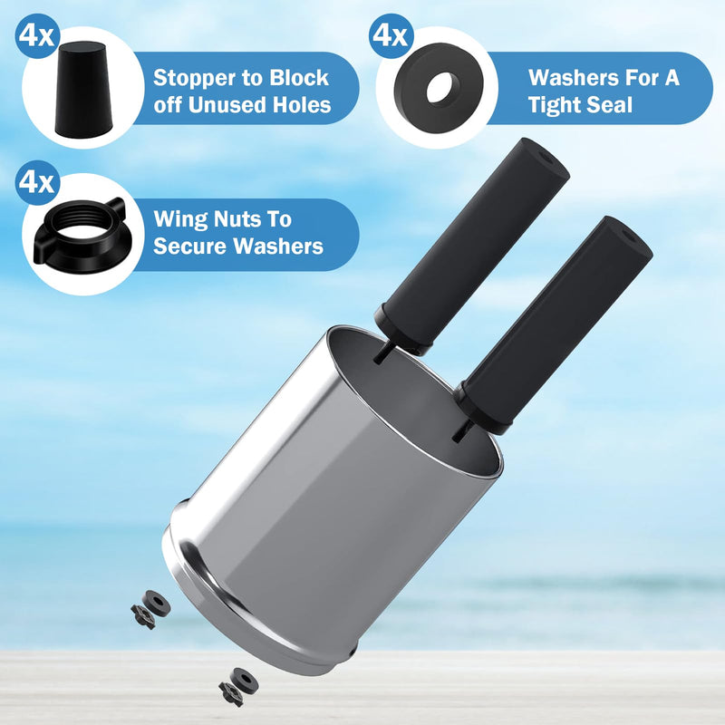 [Australia - AusPower] - Replacement Kit for Berkey® Water Filter System Elements - 4 wing nut, 4 Washers & 4 water filter hole plugs Compatible with Berkey® Gravity Water Filter System and Black Activated Carbon Filters 