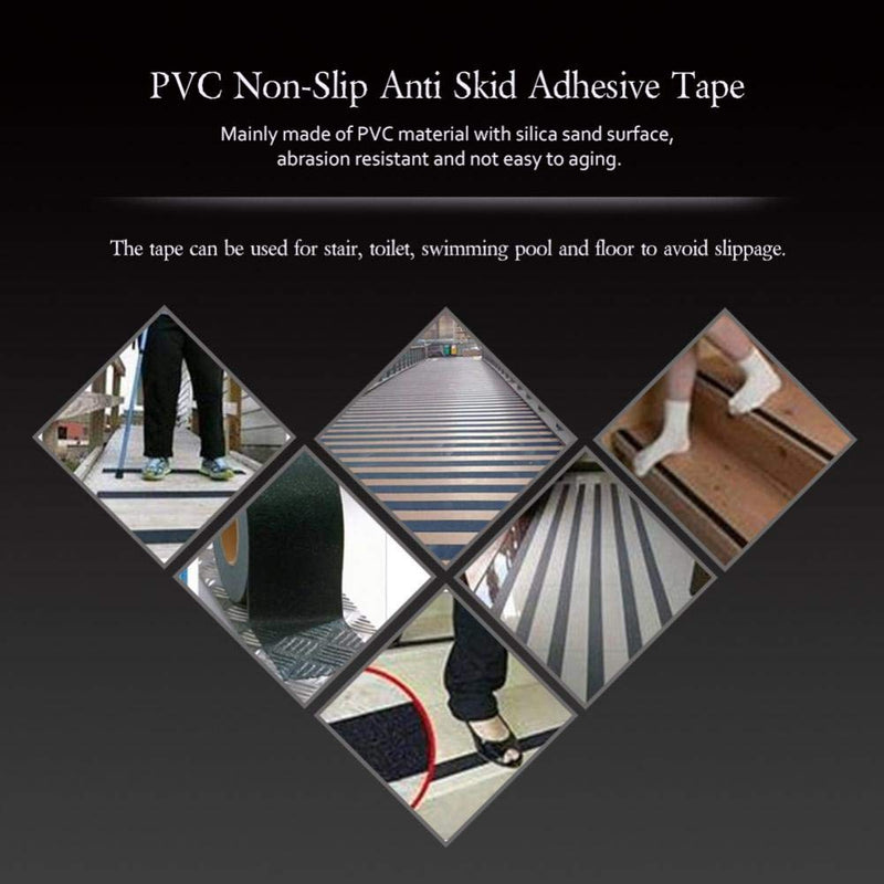 Anti Slip Tape, 5M x 5cm PVC Transparent Stair Tread Safety Grip Tape with Strong Adhesive for Wet Floor, Bathroom, Kitchen, and Swimming Pool