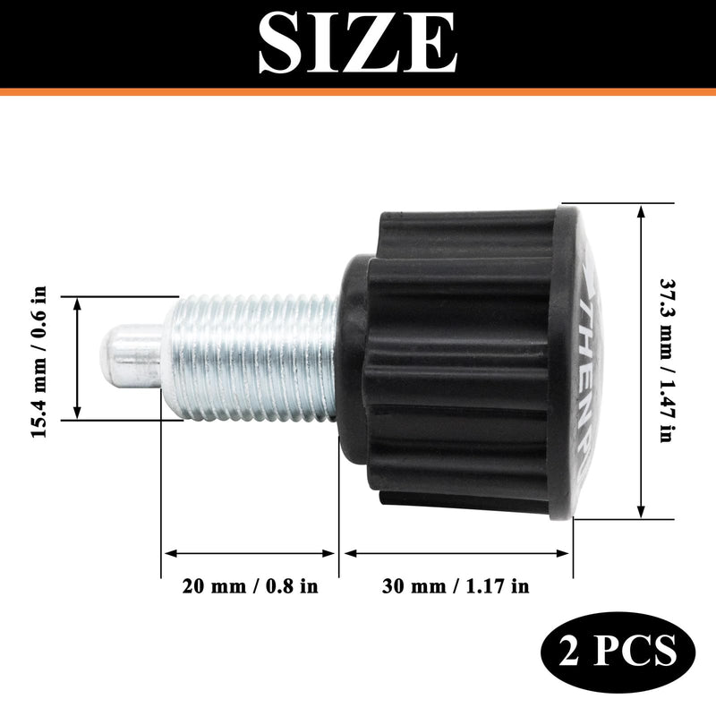[Australia - AusPower] - M16 Pull Pin Knob 2PCS Pull-up Spring Knob Adjustment Fitness Pop Pull Pin Knob Exercise Bike Pin Knob Replacement Parts for Fitness Equipment 