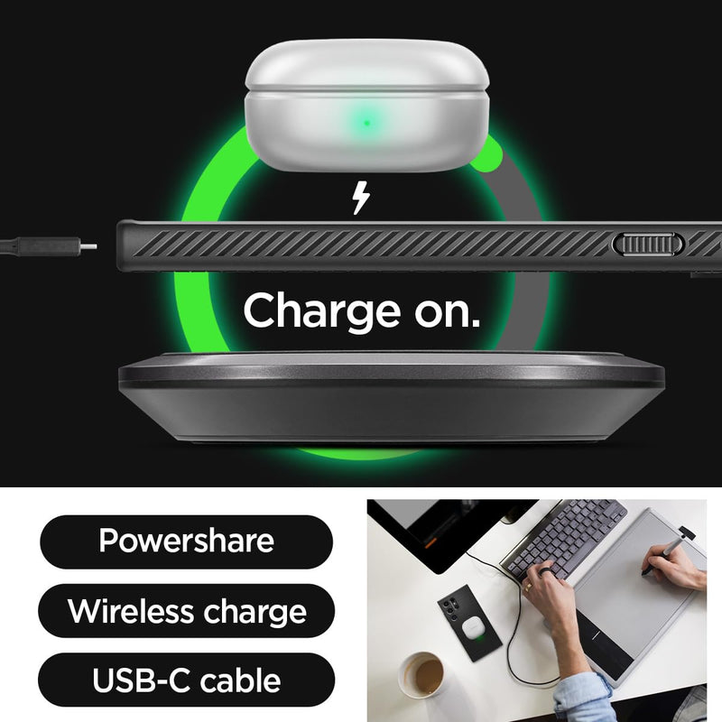 [Australia - AusPower] - Spigen Liquid Air Designed for Galaxy S24 Ultra Case (2024), [Military-Grade Protection] - Matte Black 