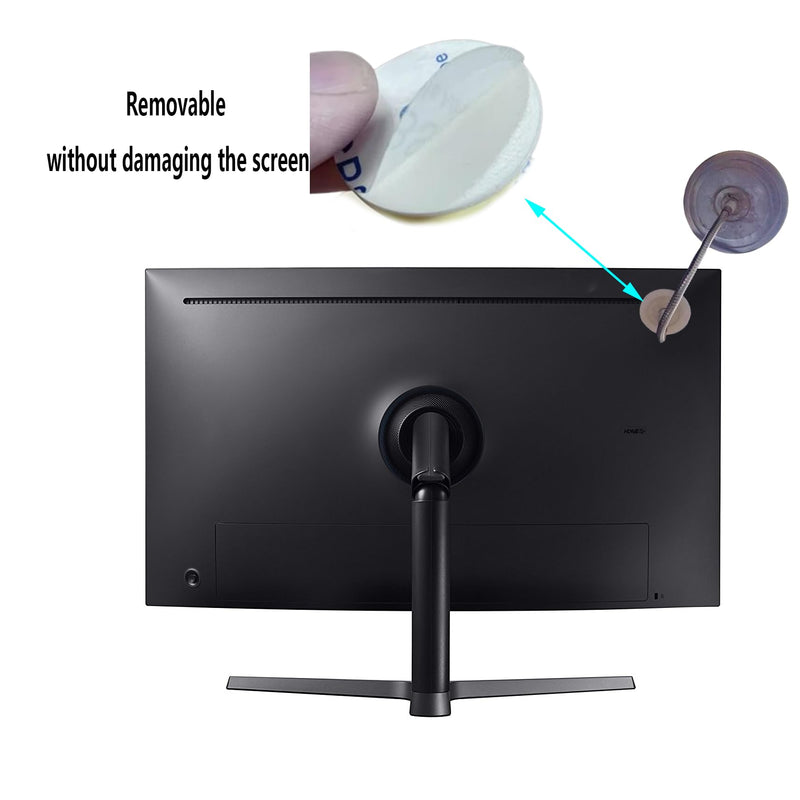 [Australia - AusPower] - Monitor Mirror,Computer Desk Mirror to See Behind You,Cubicle Mirror, Computer Rear-View Mirror Personal Safety and View Monitors or Anywhere (CRM01) 