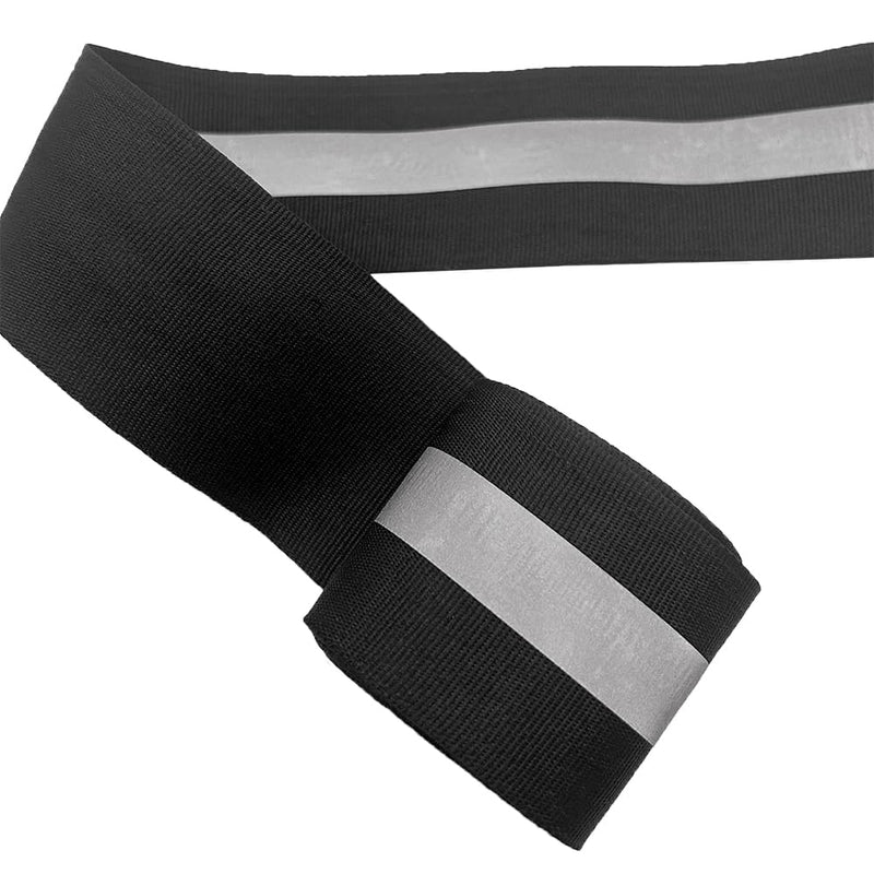 2'' Width Black Reflective Tape - 3 Yard Safety Tape for Clothes, School Bags, Raincoats - High Visibility Reflective Ribbon for DIY Decoration 2" x 9 ft