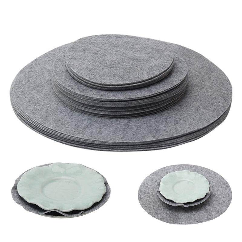 [Australia - AusPower] - 48 Pieces Felt Plate Separator Discs Soft Felt Plate Separators for Chest Protector Kitchen Tableware Storage and Organization 