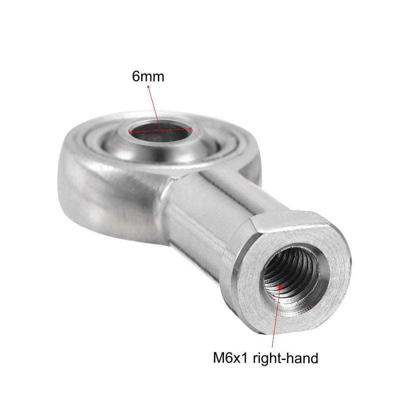[Australia - AusPower] - uxcell SSI6T/K Rod End Bearing 6mm Bore Stainless Steel M6x1 Female Thread Right Hand M6x1mm 