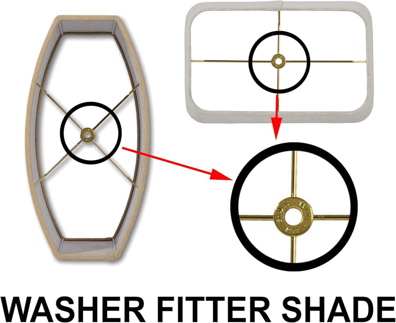 [Australia - AusPower] - B&P Lamp® 14 Inch Heavy Duty Lamp Shade Harp Holder for Table and Floor Lamps, Brass Plated Steel Finish 