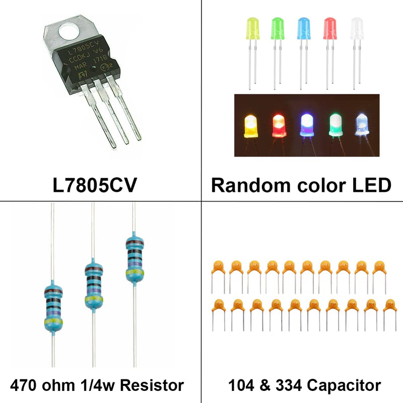 [Australia - AusPower] - IC L7805CV 10 PCS Kit Voltage Regulator Output 5V 1.5A Integrated Circuits L7805 Linear Positive Voltage Regulators TO-220 7805 Kit 