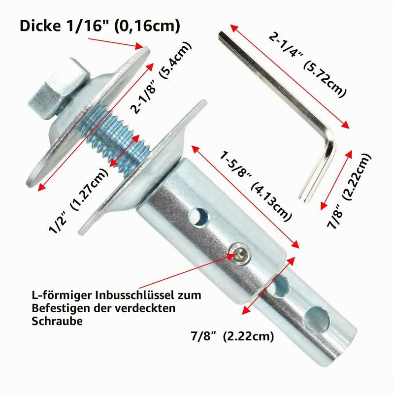 Shaft Mandrel Extension 1/2 Inch and 5/8 Inch / Motor Mandrel Thread Shaft Adapter for Polishing Sanding Discs / Suitable for Table Grinders head 1/2