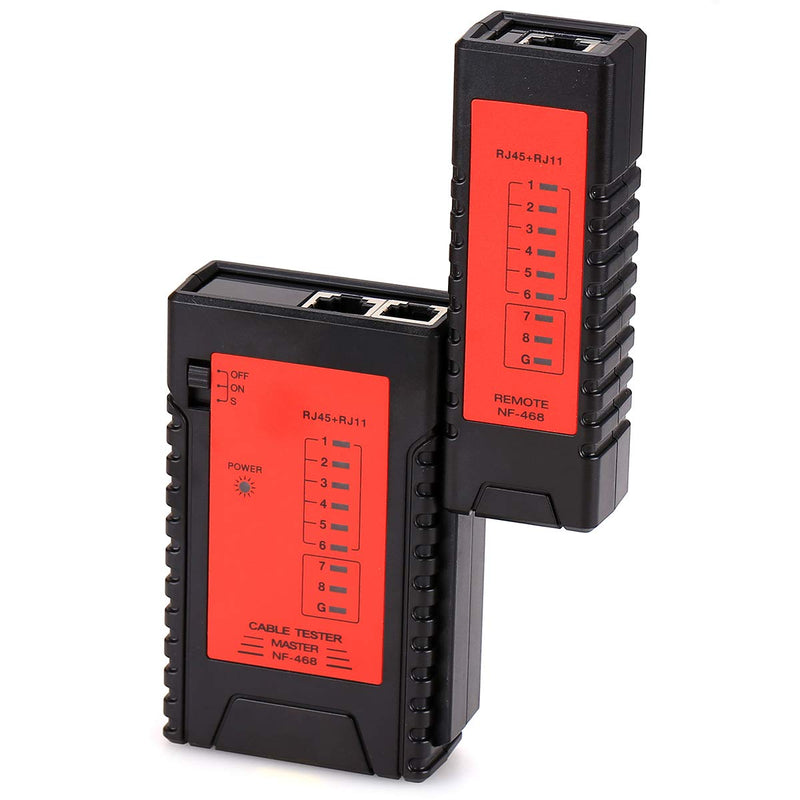 [Australia - AusPower] - NF468 Tester Fault Locator RJ45 RJ11 Cable Tracker Network Cable Tester Network Ethernet LAN Network Test Tool 