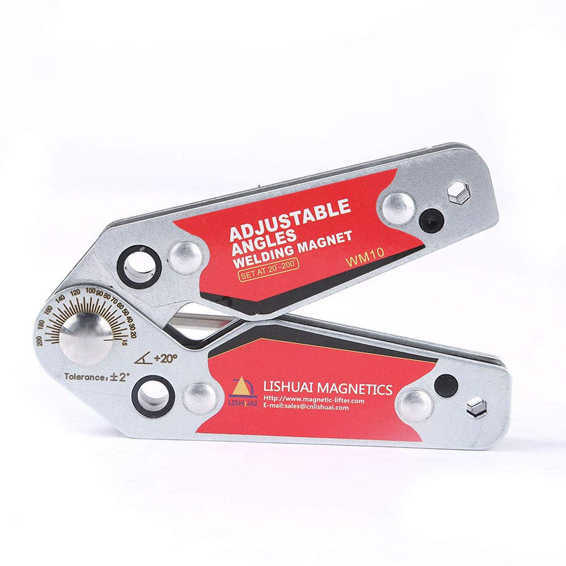[Australia - AusPower] - LISHUAI New Adjustable Angle(20°~200°) Welding Magnet clamp,Welder Tool Accessories (Small) Small 