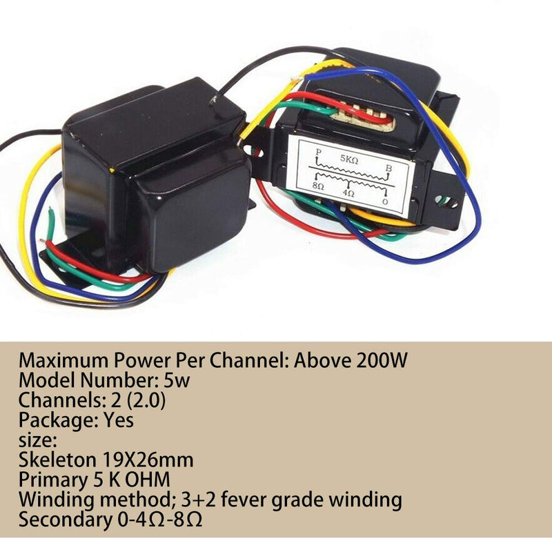 [Australia - AusPower] - 1Pcs 5K 5W Single-Ended Output Audio Transformers 6P1 6P14 6P6 Tube Amp Output Transformers 