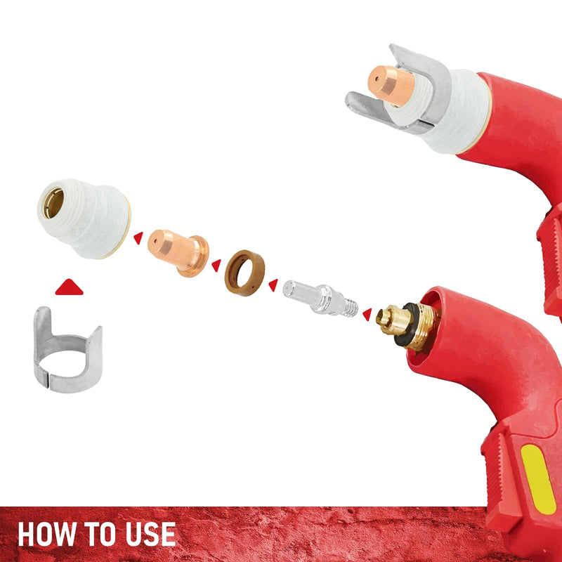 RX WELD 23pcs Plasma Cutting Torch IPT-60 PT-60 IPT-40 PT40 Tip 0.039'' 1.0mm Electrode Shield Cap Stand Off