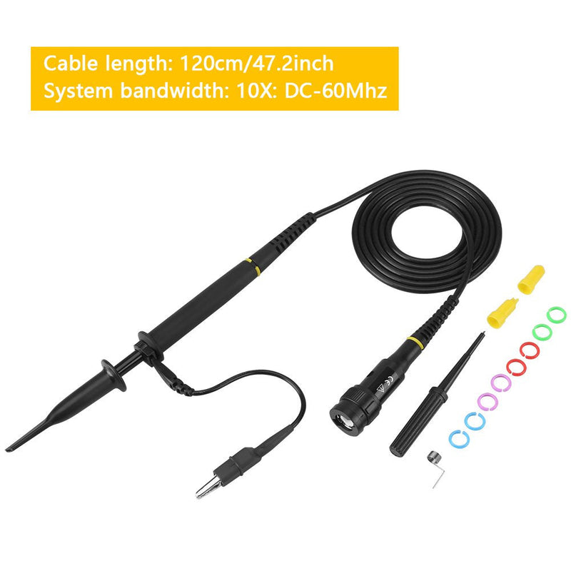 [Australia - AusPower] - Oscilloscope Probe Set P4060, 100x Probe High Voltage Attenuator Scope Probe 60MHz High Voltage Probe Oscilloscope Probe BNC Test Probe with Accessory Kit 