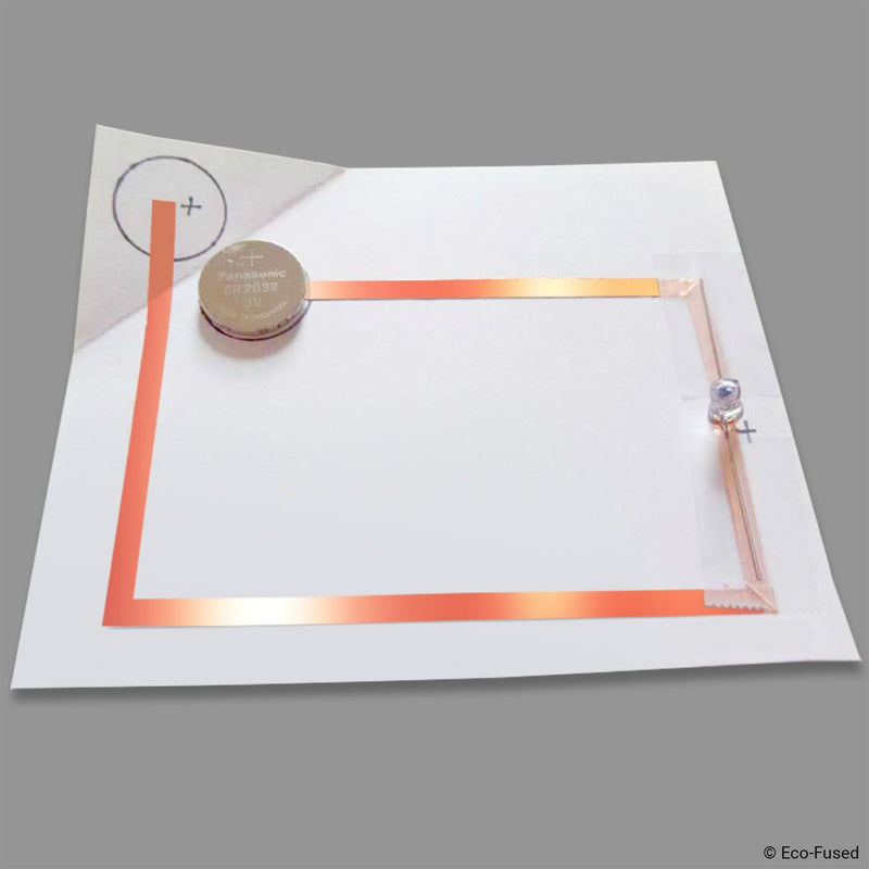 Eco-Fused Adhesive Copper Foil Tape - Double-Sided Conductive -2 inch (50 mm) - EMI and RF Shielding, Paper Circuits, Electrical Repairs, Grounding, Arts and Crafts, Home Interior (2 inch (50 mm)) 1 Roll: 2" X 21.8 Yards