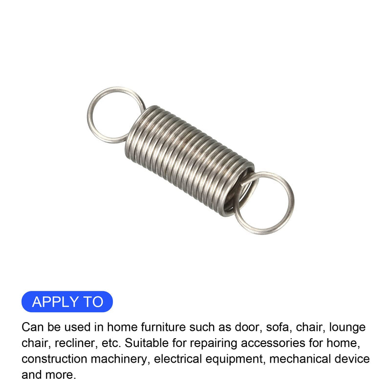 [Australia - AusPower] - Extension Spring (0.4x4x15mm/0.016"x0.16"x0.59") 10Pcs, Stainless Steel Tension Spring Wire - for Home Repair Construction Machinery 0.016"x0.16"x0.59" 