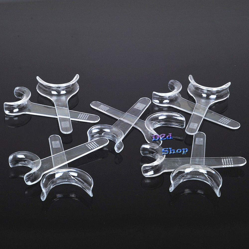 [Australia - AusPower] - Dental Photography Mirrors Stainless Steel & 10Pcs T-shape Retractor Mouth Opener 