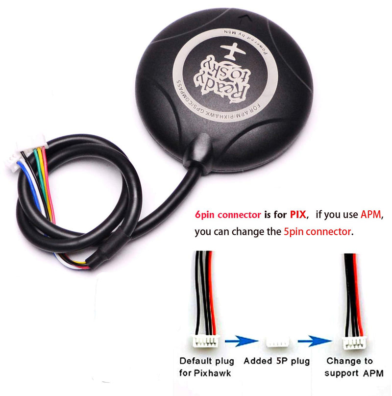 [Australia - AusPower] - Readytosky M8N GPS Module Built-in Compass with GPS Antenna Mount for Standard Pixhawk 2.4.6 2.4.8 APM 2.6 2.8 Flight Controller 