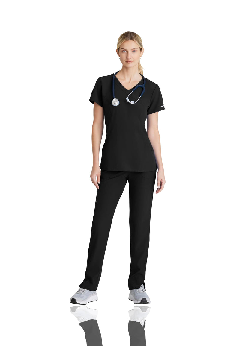 [Australia - AusPower] - BARCO Skechers Vitality Charge Scrub Pant for Women - Mid-Rise Medical Pant, 4-Way Stretch Women's Scrub Pant Medium Black 