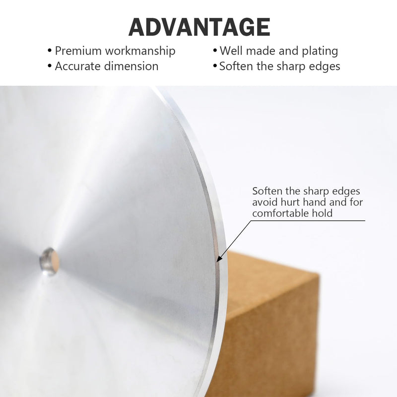 Aluminum Grinding & Polishing Disc Base Plate - 8" x 1/2" Arbor for Flat Abrasive Wheels & Slant Cabber Machines & Backer-Disc - 1 Pack Solid 8 Inch