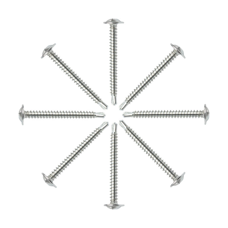 [Australia - AusPower] - #8 x 2" Sheet Metal Screws?410 Stainless Steel Modified Truss Head Fast Self Tapping Screws, Phillips Drive Self Drilling Screws for Metal Plastic & Wood (90 Pack) #8 x 2" - 90pcs 