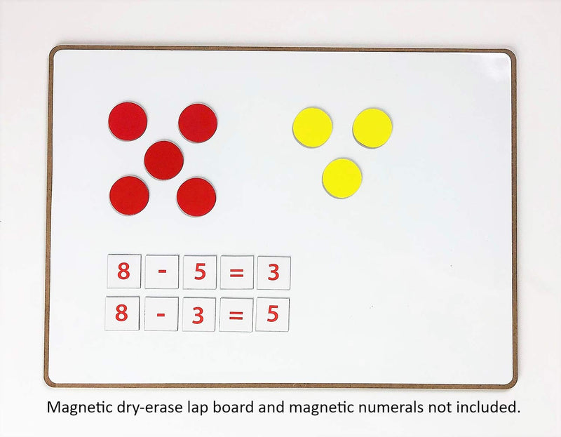 [Australia - AusPower] - Dowling Magnets Magnetic Two-Color Counters (Red/Yellow, 1 inch Diameter Each), Set of 200. Item 732190. Counters for Kids Math/Math Counters for Kids/Magnetic Math Manipulatives/Montessori Math 