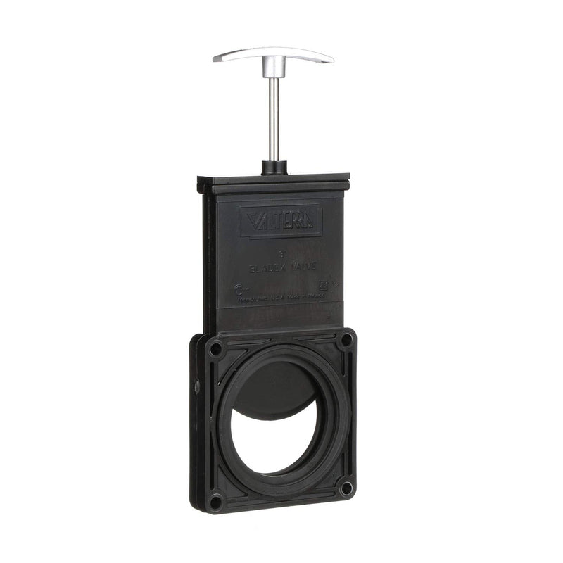 [Australia - AusPower] - Valterra-T1003VPM Bladex 3-Inch Waste Valve Body with Metal Handle, Mess-Free Waste Valve for RV's, Campers, Trailers, Black 