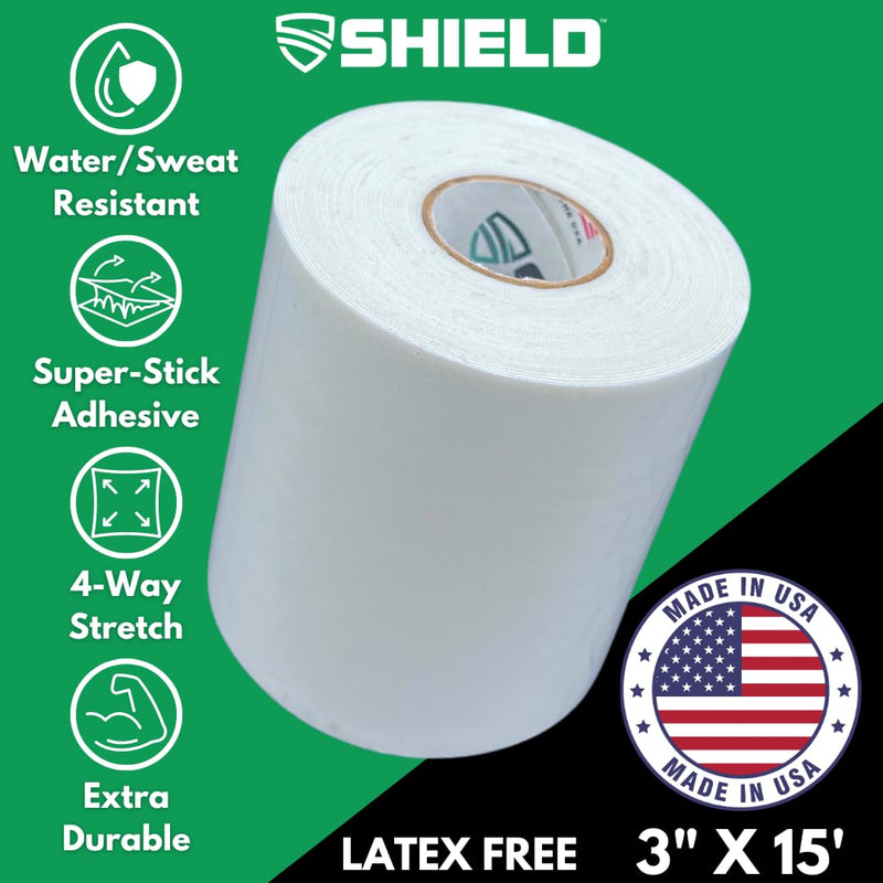 Shield Youth Turf Tape for Football – 3” Wide, White