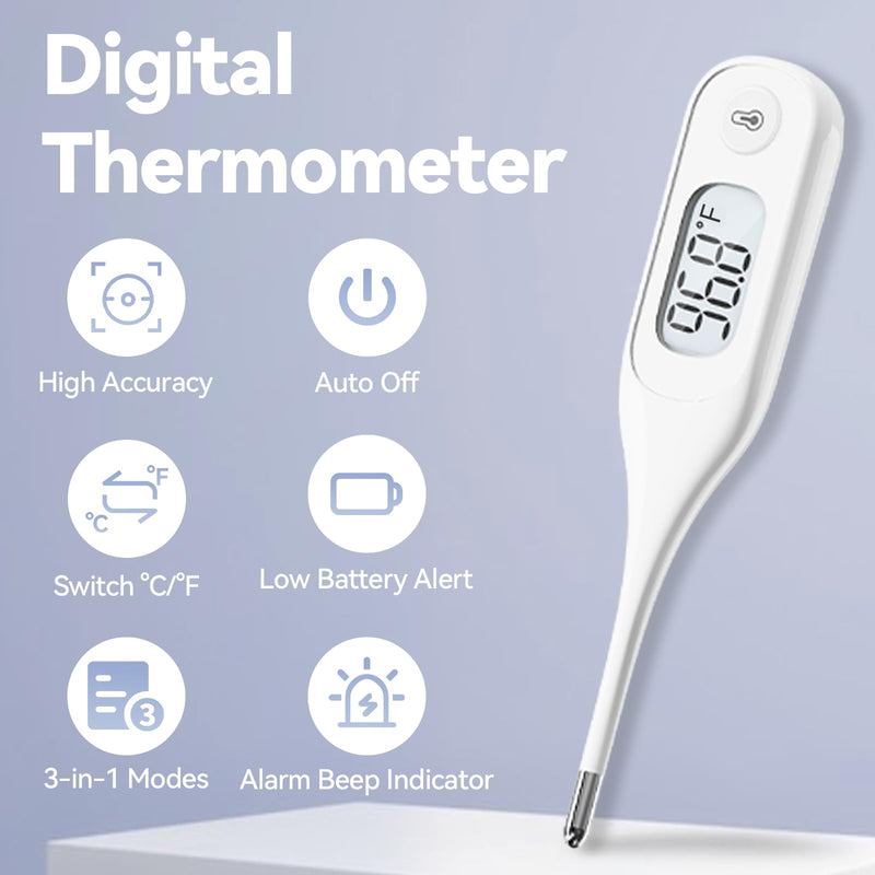 [Australia - AusPower] - [Value Bundle] Berrcom Digital Thermometer DT101 & Berrcom Digital Thermometer for Adults and Kids DT008 