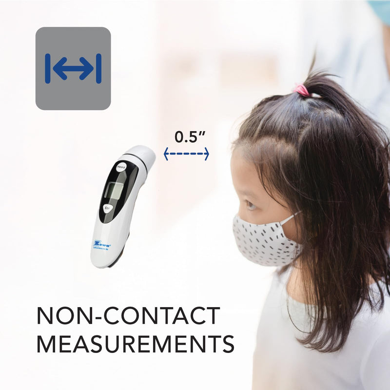 [Australia - AusPower] - Zewa Infrared Thermometer | Professional Accuracy | Forehead & Ear Non-Touch Measurement | Bluetooth 4.0 | Android & iOS Compatible | Fever Alarm | Free MyHealthConnected App 