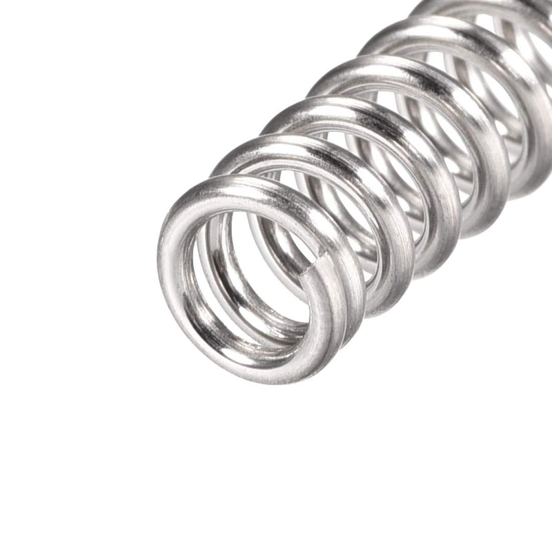 [Australia - AusPower] - uxcell Compression Spring,304 Stainless Steel,6mm OD,1mm Wire Size,7.5mm Compressed Length,15mm Free Length,37.2N Load Capacity,Silver Tone,10pcs 6mmx1mmx15mm 
